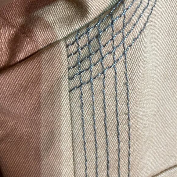 Sigrid olsen 10 3/4 length shaped jacket lined tan jacket grey stitching nwt - Picture 12 of 12